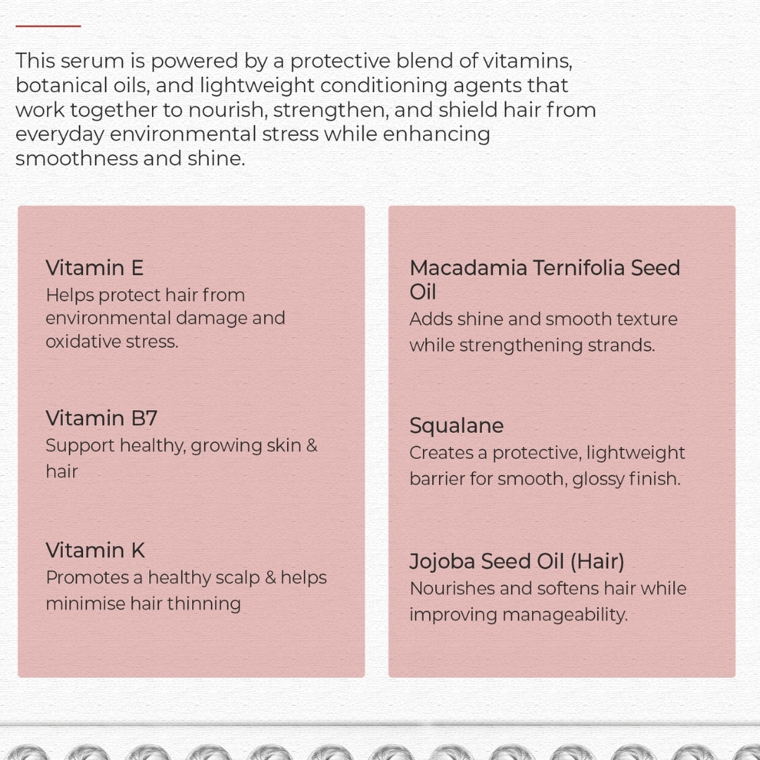 Hair Serum with Vitamins for Protection against Environmental Damage